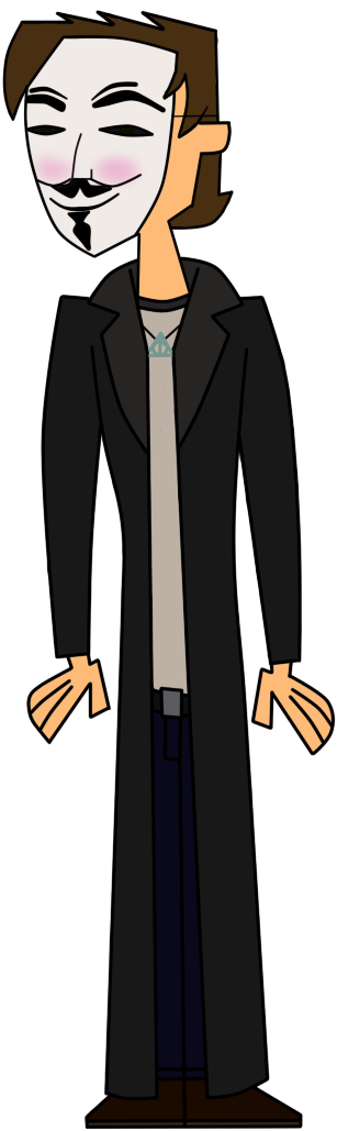 Luck Anonymous - Anonymous Animado Png (307x1029), Png Download