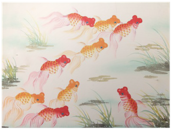 Drawing Chinese Goldfish - Chinese Drawing Goldfish (400x400), Png Download