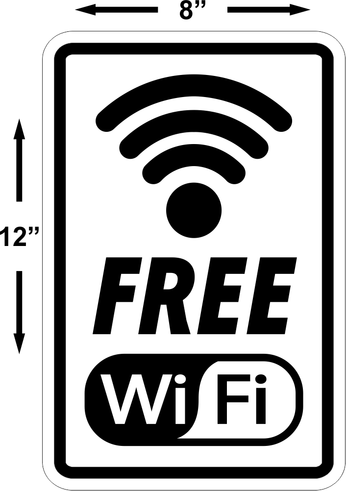 Free Wi-fi Sign Free Shipping - Wi-fi (706x1002), Png Download