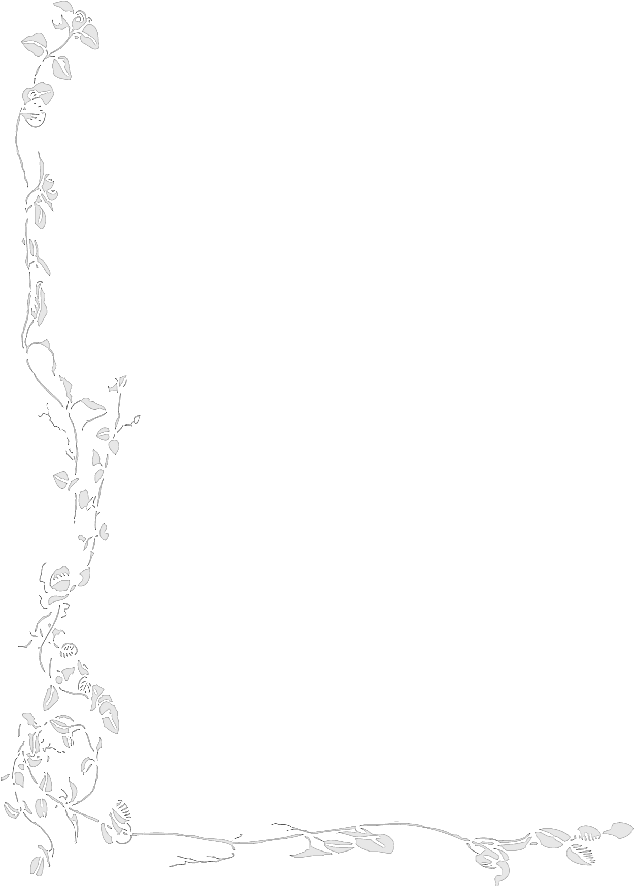 Floral Background Image Arts - White Floral Border Png (1336x1748), Png Download