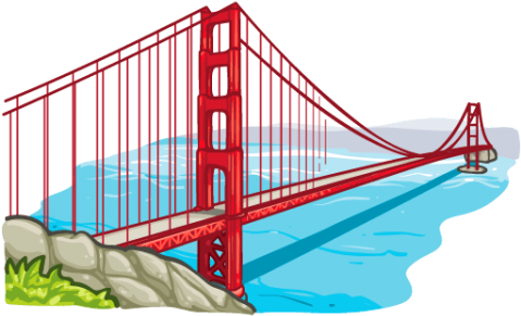 Free Png Long Bridge Png Images Transparent - Golden Gate Bridge Png (480x480), Png Download