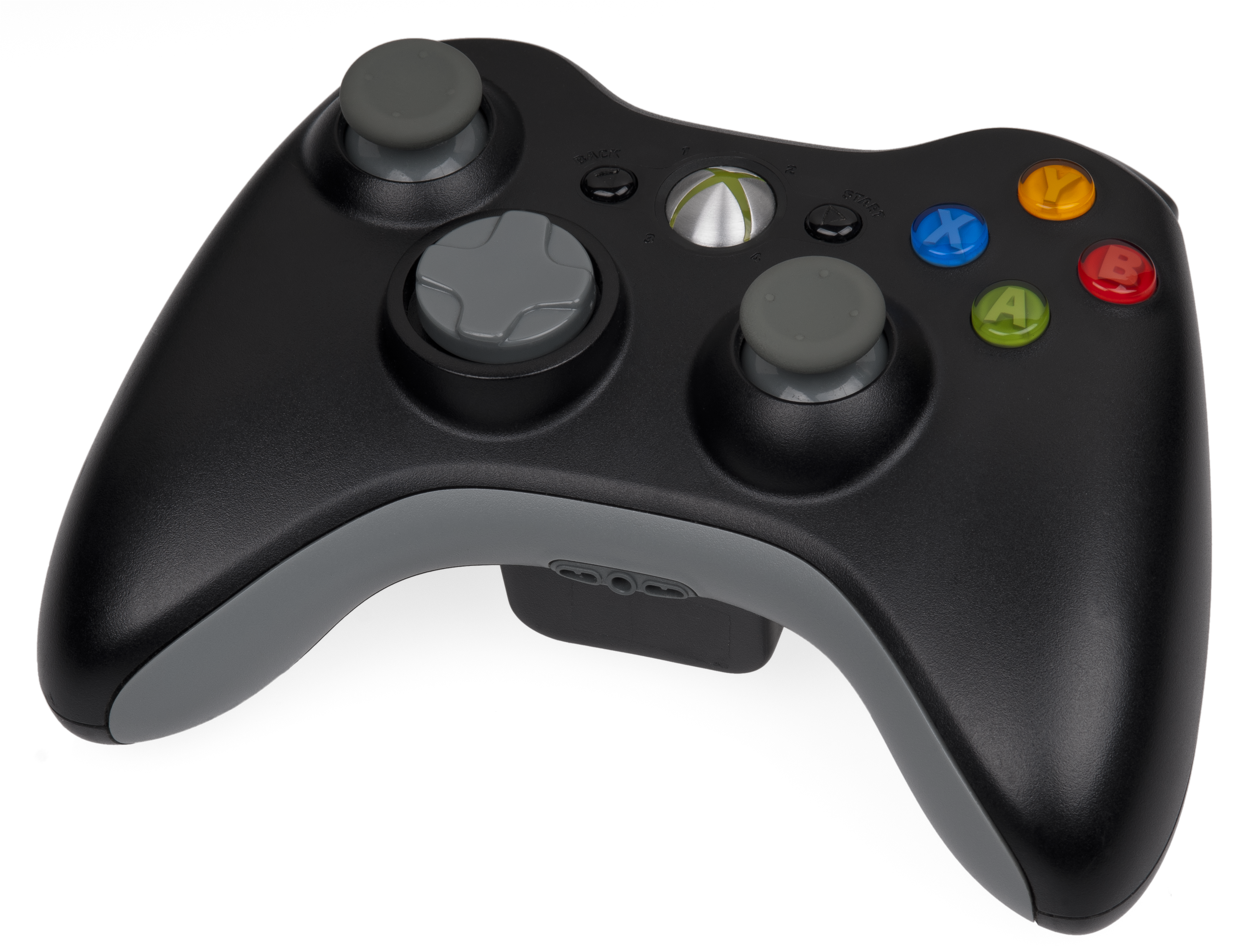 Xbox 360 Controller Black - Xbox 360 Controller Png (3360x2540), Png Download