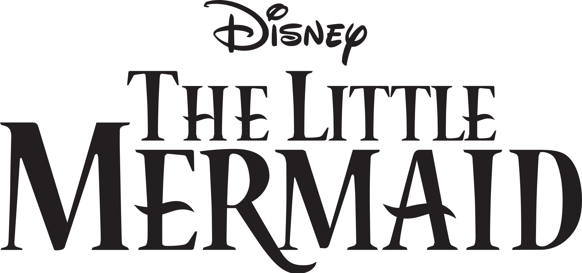 Open - Little Mermaid Logo (2000x940), Png Download