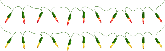 0, - Christmas Lights String Png (600x209), Png Download