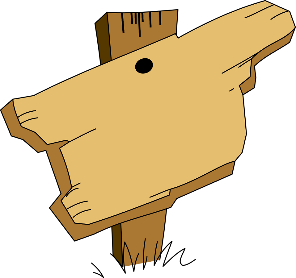 Collection Of Wooden - Sign Clipart Png (958x901), Png Download