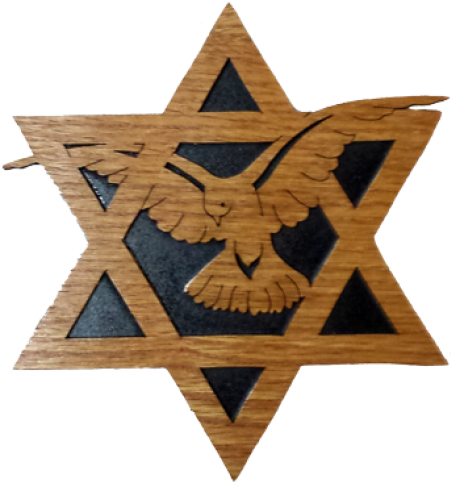 Star Of David With Dove Plaque - Dawn By Elie Wiesel Symbols (500x500), Png Download