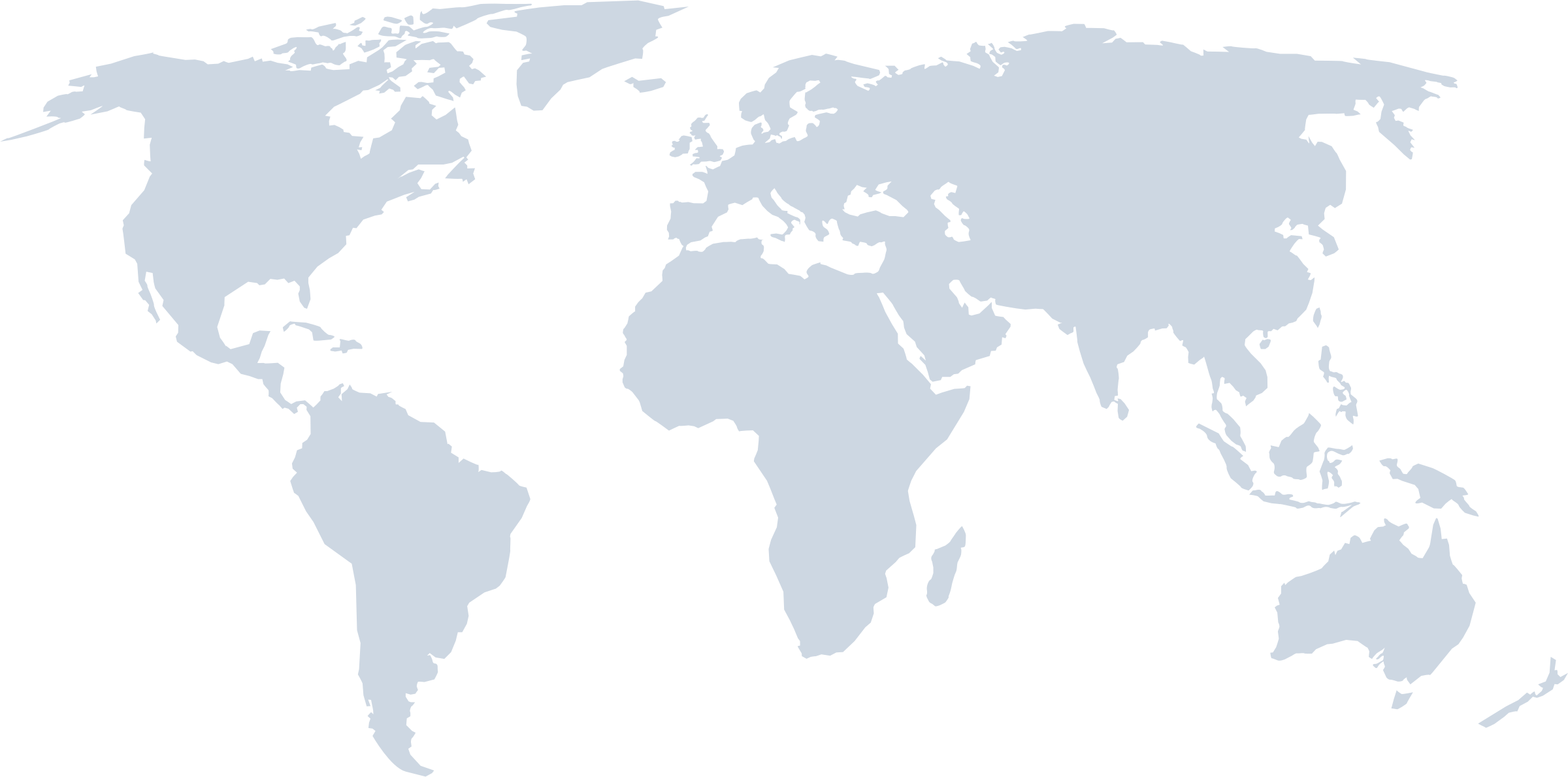 World Map Png Photos - Stampmagick Wall Decal, World Map (2400x1190), Png Download