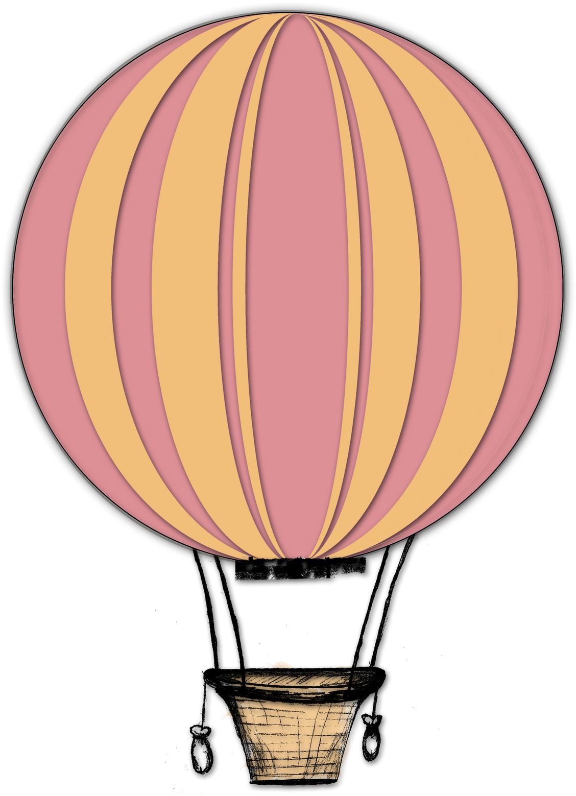 Svg Royalty Free Stock Balloon Clip Art - Air Balloon Clipart Png (1304x1600), Png Download