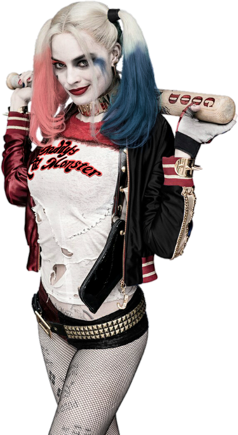 Harley Quinn Suicide Squad Png Image - Margot Robbie Harley Quinn Png (506x865), Png Download