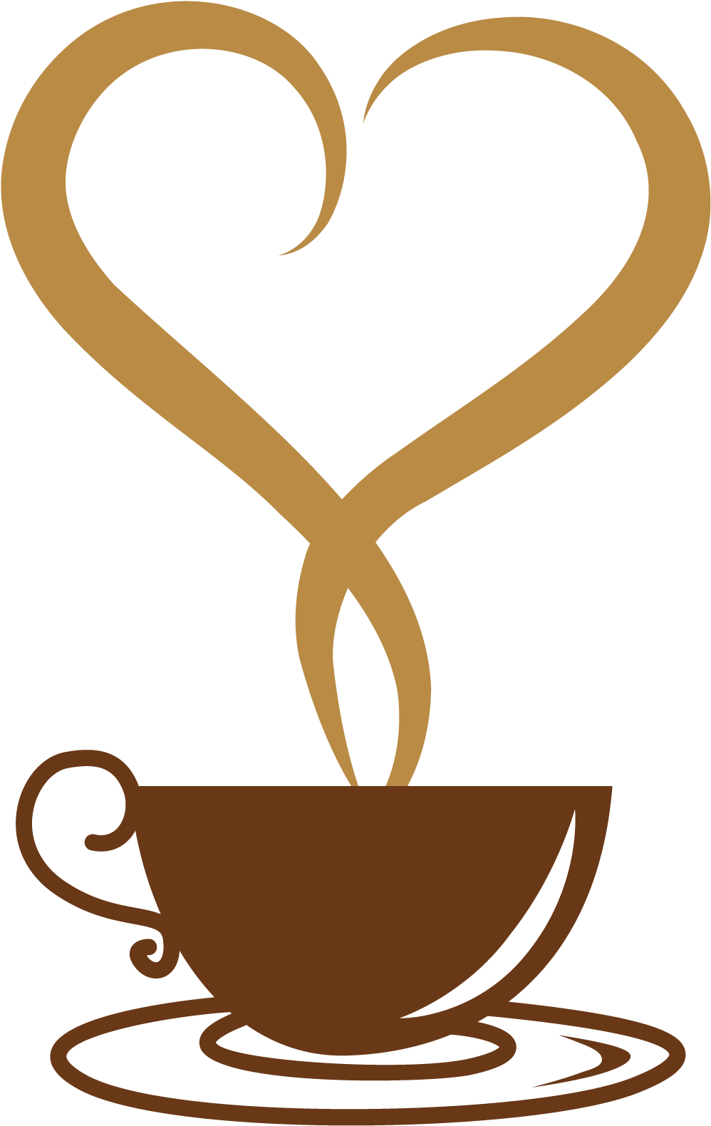 Cappuccino Clipart Coffee Heart - Coffee Cup Clip Art Transparent (1055x1663), Png Download