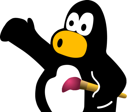 Tux Paint Logo - Tux Paint (535x471), Png Download