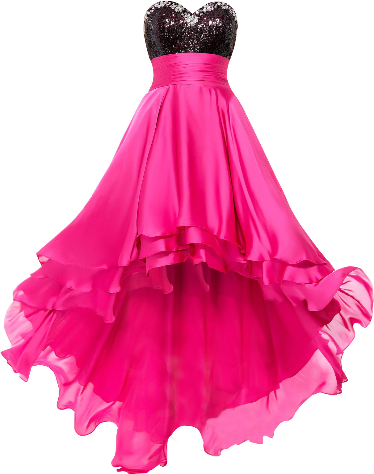 Dress Png Transparent - Pink Dress Png (500x620), Png Download
