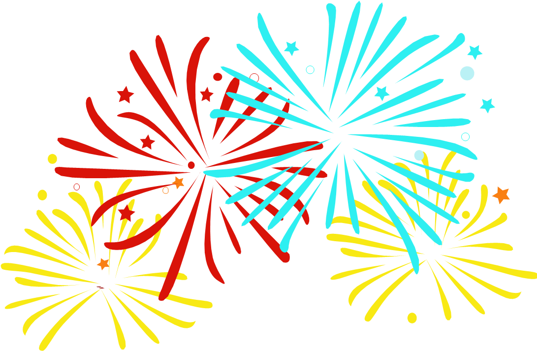 28 Collection Of Fireworks Drawing Png - Fireworks Cartoon Transparent Background (1092x764), Png Download
