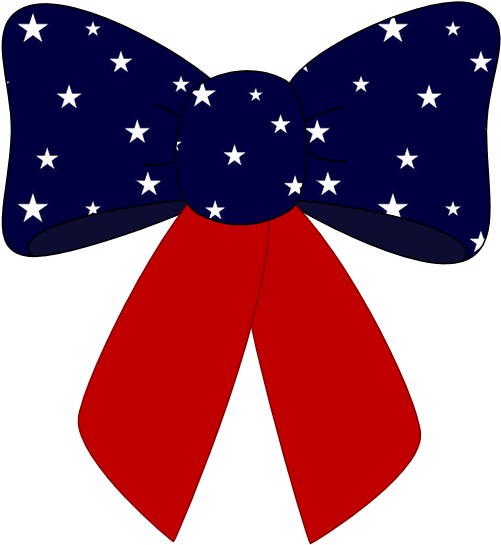 4th July Fireworks Clipart Free - 4th Of July Bow Clipart (600x600), Png Download