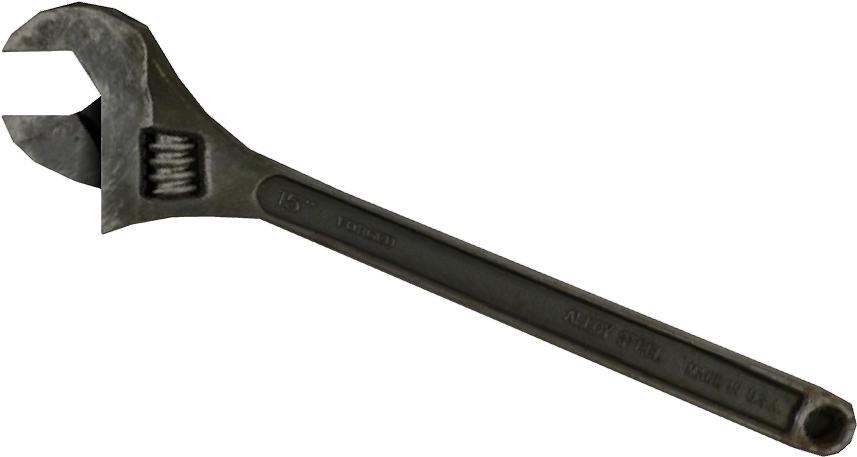 Wrench - Fallout Wrench (954x522), Png Download