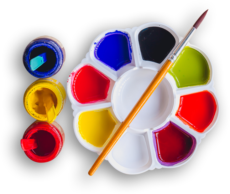 Paint-pallette (734x620), Png Download
