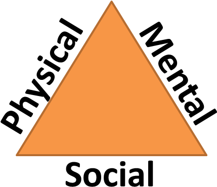 September Health - Wellness Triangle (638x543), Png Download