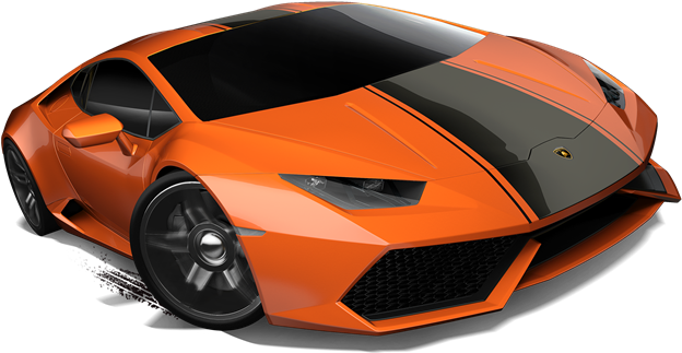 Lamborghini Huracan Orange Black Stripe - Lamborghini Huracan Orange And Black (671x503), Png Download