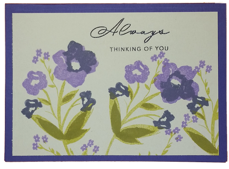 Always Thinking Of You Is A Beautifully Hand Stamped - Pansy (498x375), Png Download