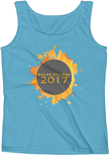 2017 Solar Eclipse Watercolor Burst - Top (600x600), Png Download