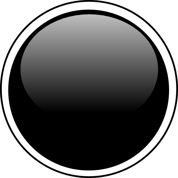 Black Round Button Png (600x600), Png Download