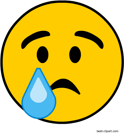 Emoji With A Tear, Free Clip Art - Frosted Window Transfer Mandatory Symbol (450x450), Png Download