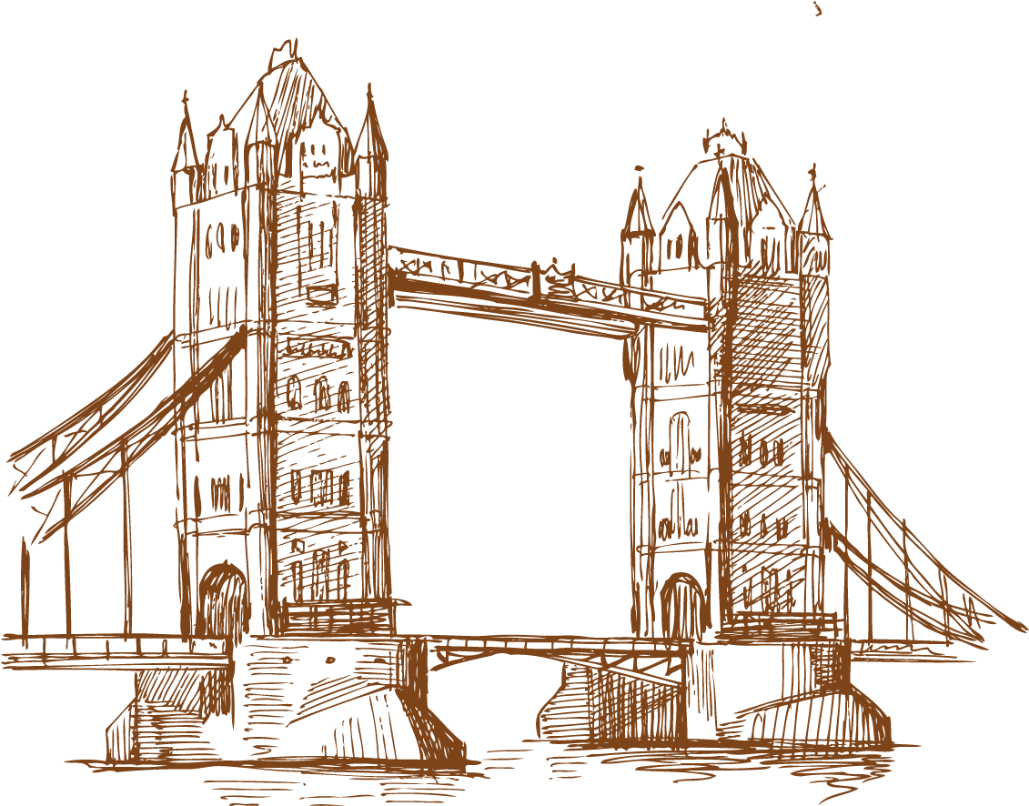 The Shard Tower Bridge Architecture - Stock Illustration (2637x1800), Png Download