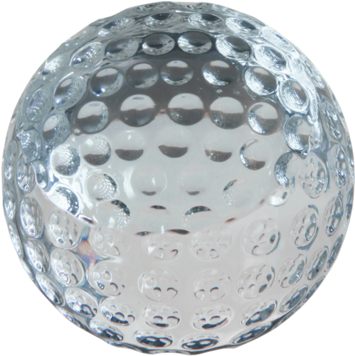 Golf Ball Crystal Paperweight Custom - Sphere (550x500), Png Download