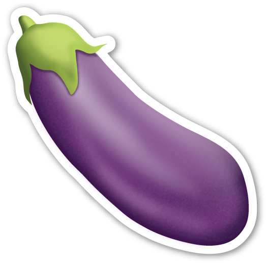 Aubergine Emojistickers Com - Eggplant Emoji Png (528x523), Png Download