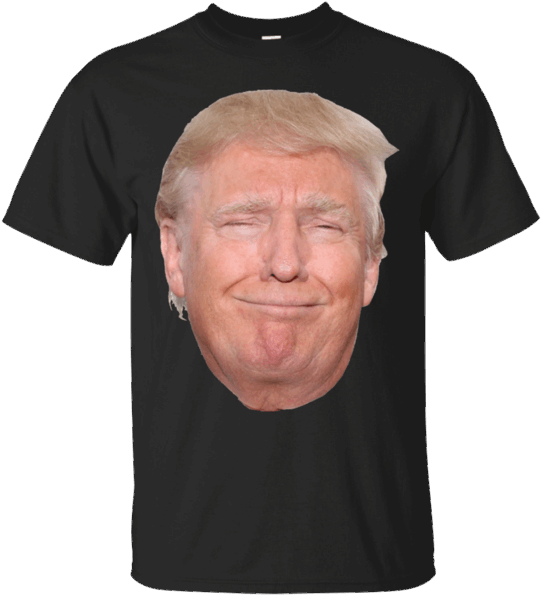 Donald Trump Head Funny Smiling Face T-shirt - Donald Trump Mask By Rapmasks - 12" X 9" Waterproof (600x600), Png Download