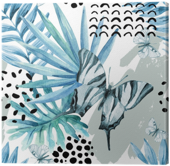 Watercolor Graphical Illustration - Ombre Home Bahati Butterfly Wall Art (400x400), Png Download