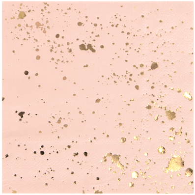 Splash Cocktail Napkins Blush, Gold Foil By Harlow (498x498), Png Download