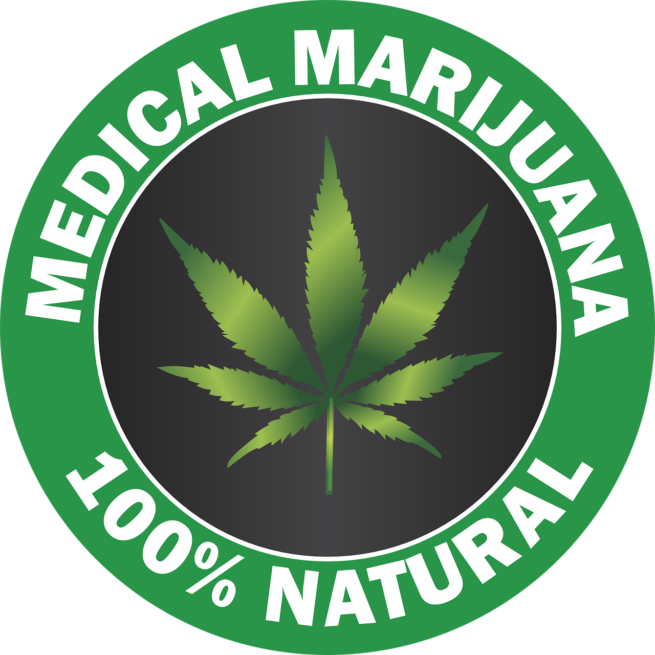 1032371 1280 - Set 4 For Medical Use Only Marijuana Leaf 3" Sew On (1000x1000), Png Download