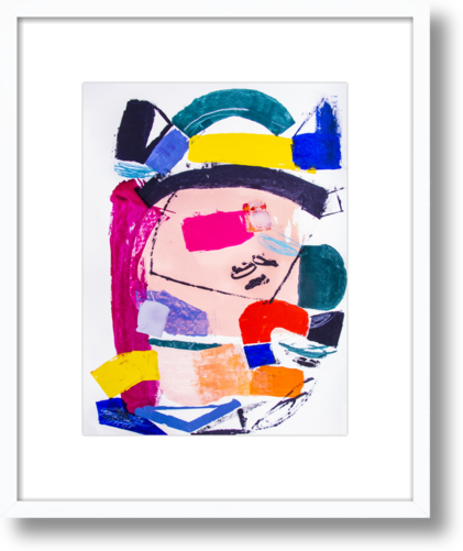 Office Artwatercolor Paperabstract - Love Wall Art By Artfully Walls In Pink, Wall Decor (421x501), Png Download