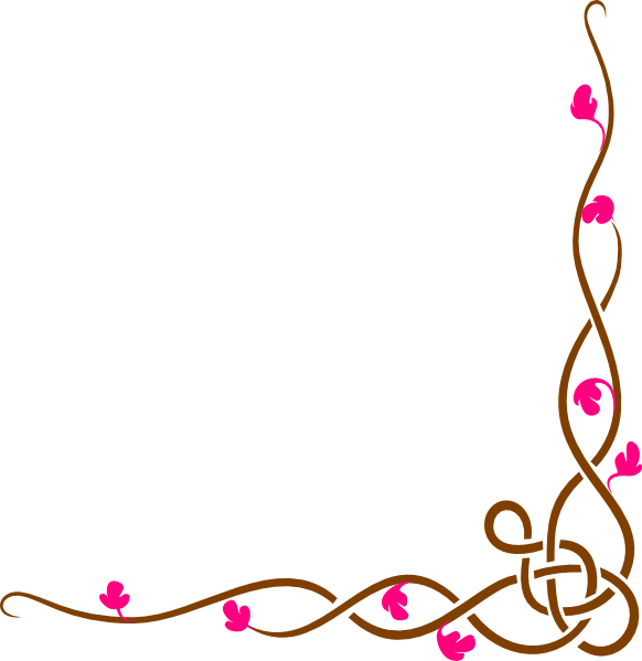 Long Floral Border Svg Clip Arts 582 X 599 Px (582x599), Png Download