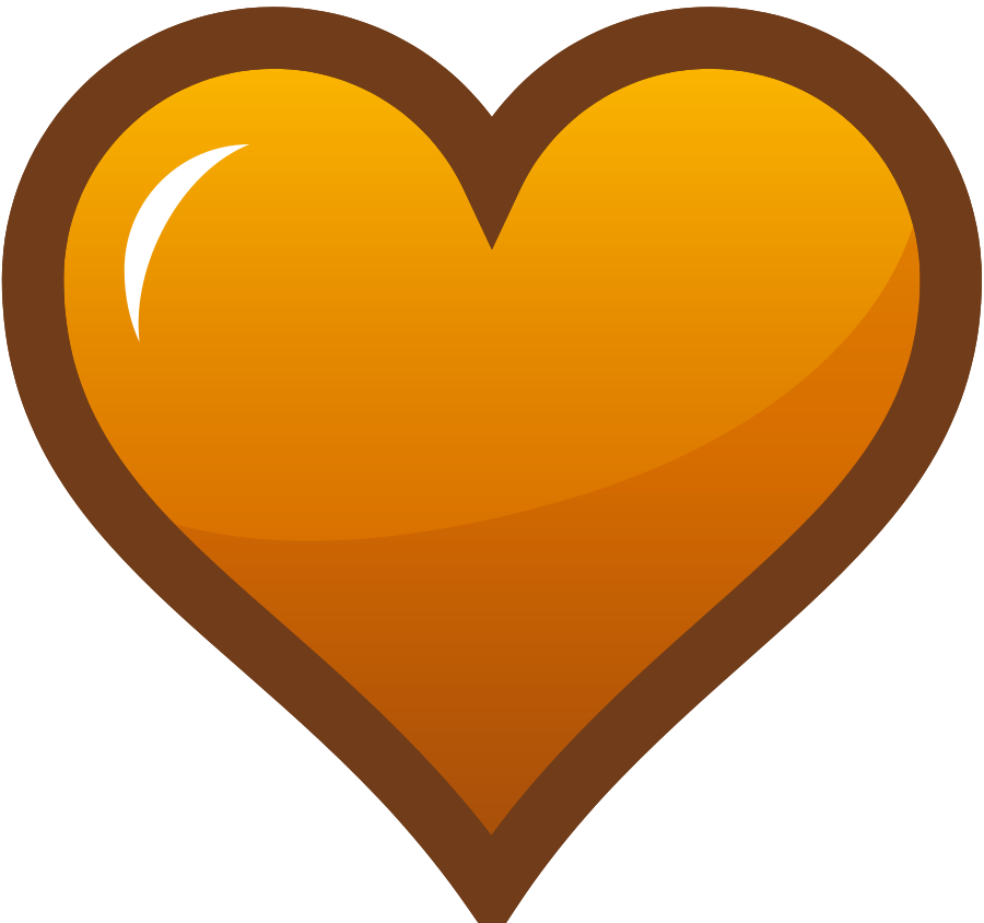 Heart Clipart Vector - Heart Orange (900x844), Png Download