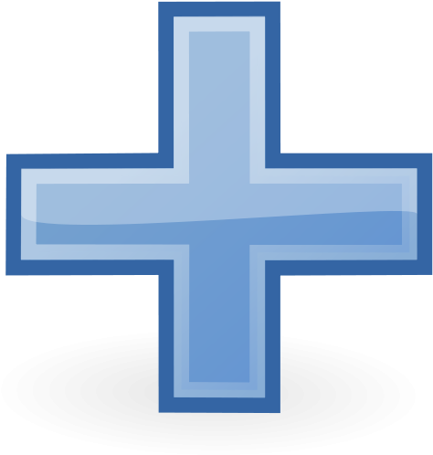 Picture - Plus Sign Clip Art Blue (800x800), Png Download