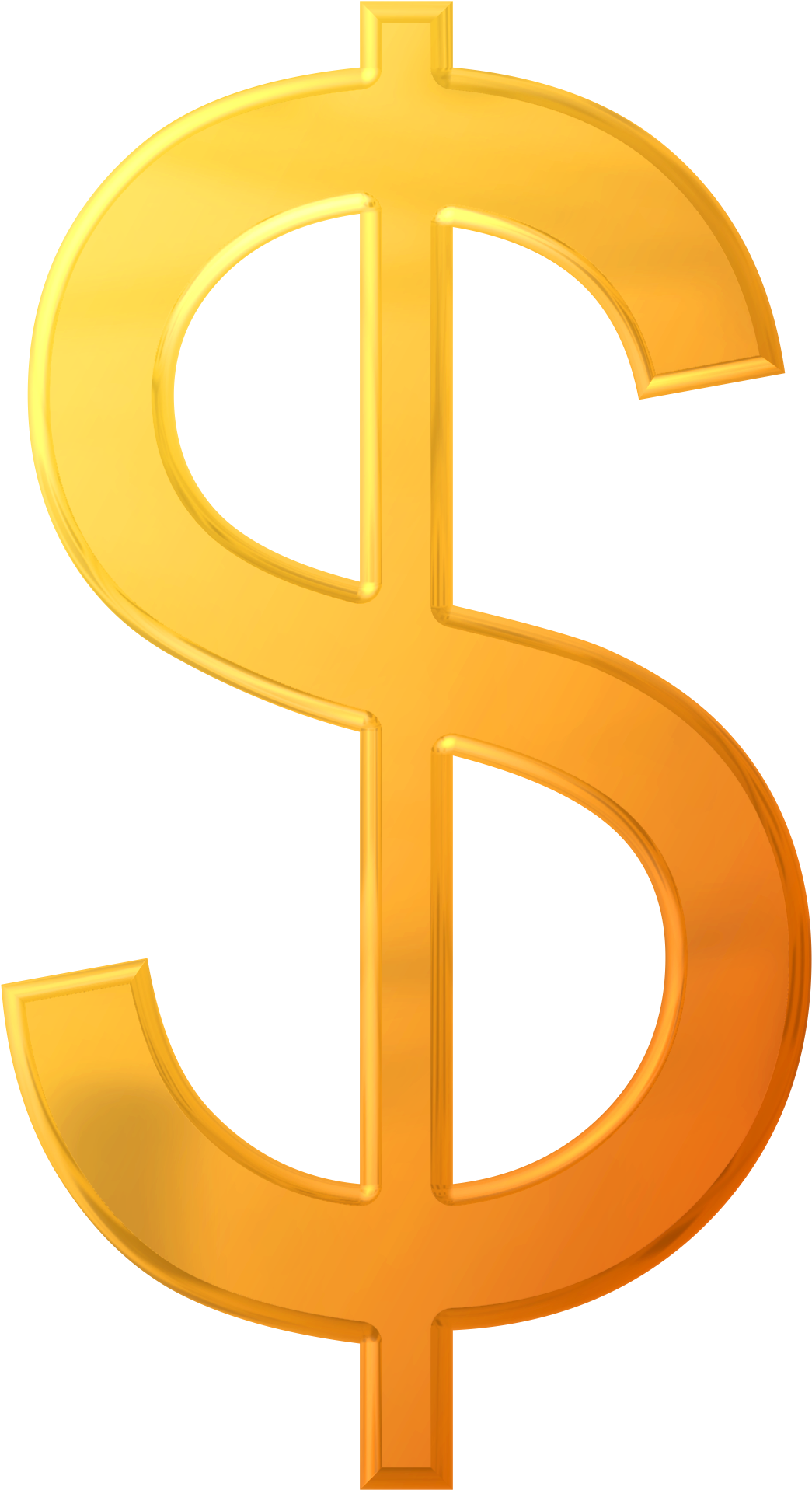 Gold Dollar Sign Png (1250x2001), Png Download