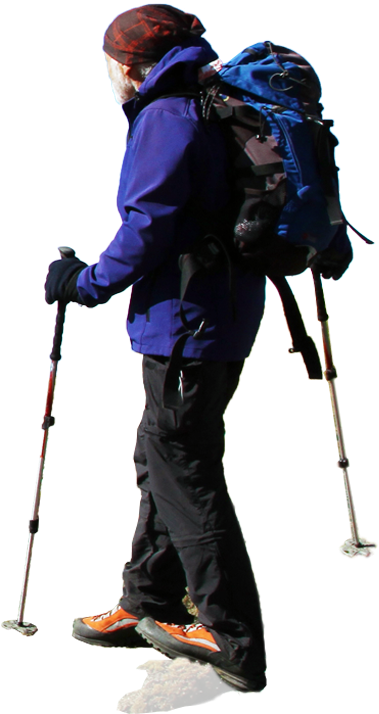 Hiker1 - Article (378x866), Png Download