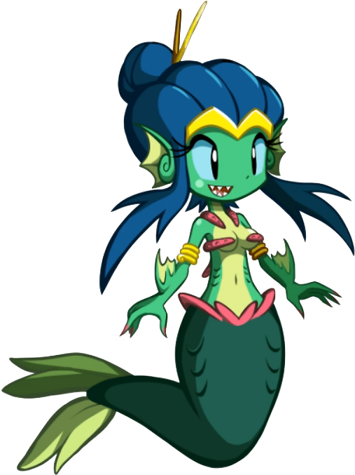 Form Mermaid - Shantae Mermaid Tied Up (516x686), Png Download