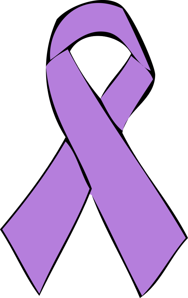 Purple Cancer Ribbon Clip Art - All Cancer Ribbon Transparent (644x1023), Png Download