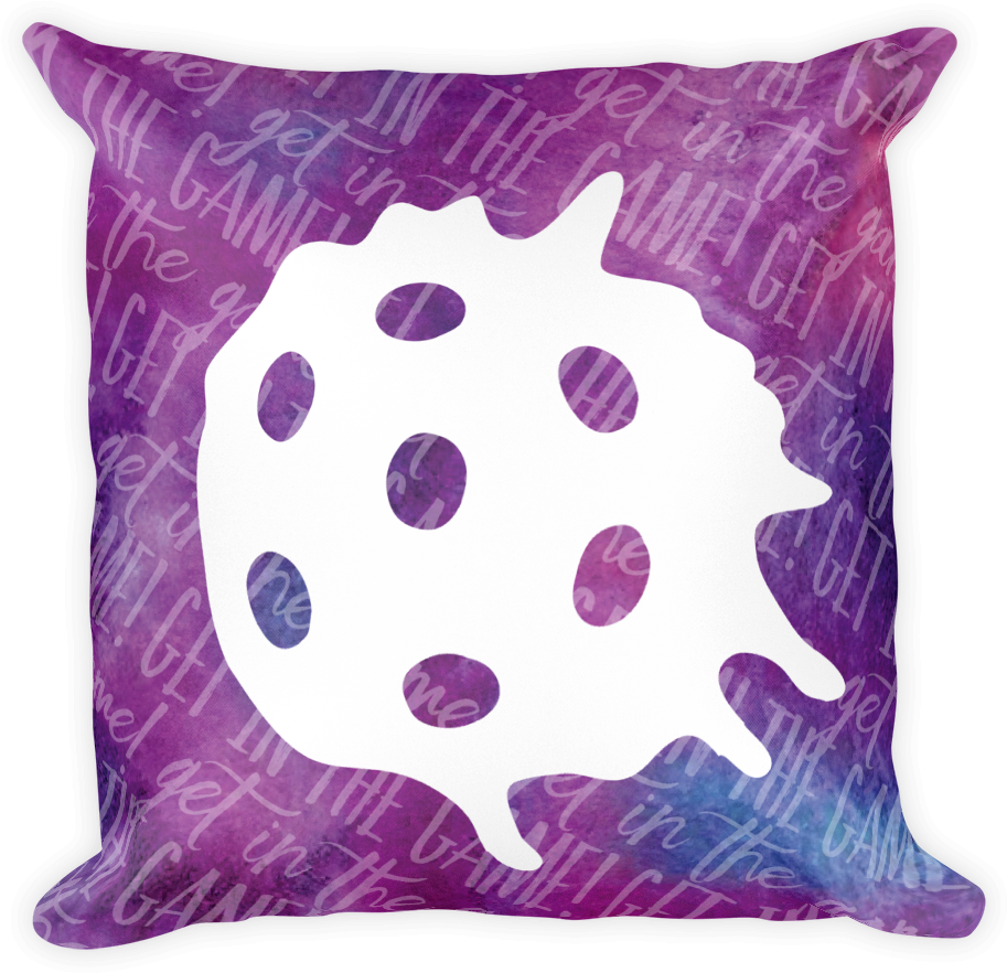 Watercolor Pickleball Pillow (1000x1000), Png Download