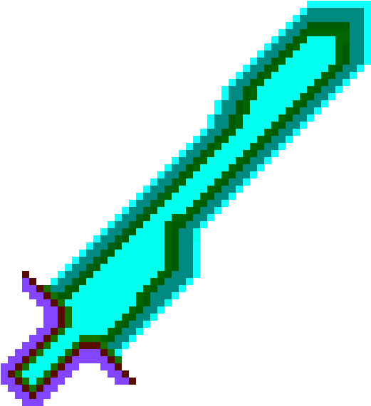 Beam Sword Pixel Art (630x610), Png Download