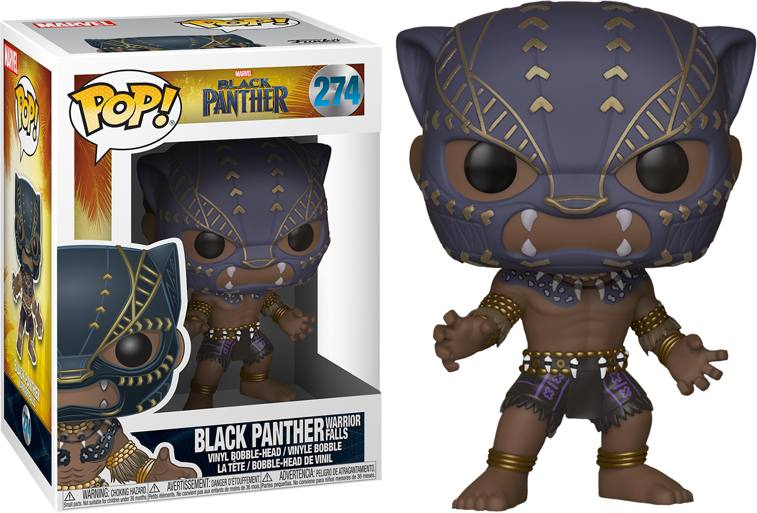 Wakanda Pop Vinyl Bundle - Funko Pop Black Panther Warrior (1500x1017), Png Download
