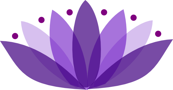 Clip Art At Clker Com Vector Online - Purple Lotus Flower Png (600x312), Png Download