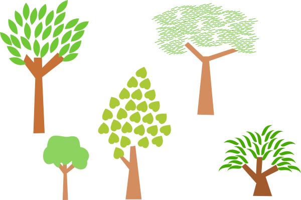 Cartoon Trees Svg Clip Arts 600 X 399 Px (600x399), Png Download