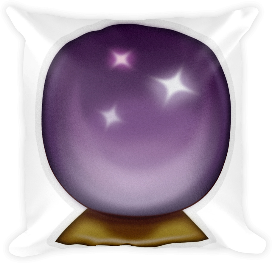 Emoji Pillow - Crystal Ball - Emoji (1000x1000), Png Download