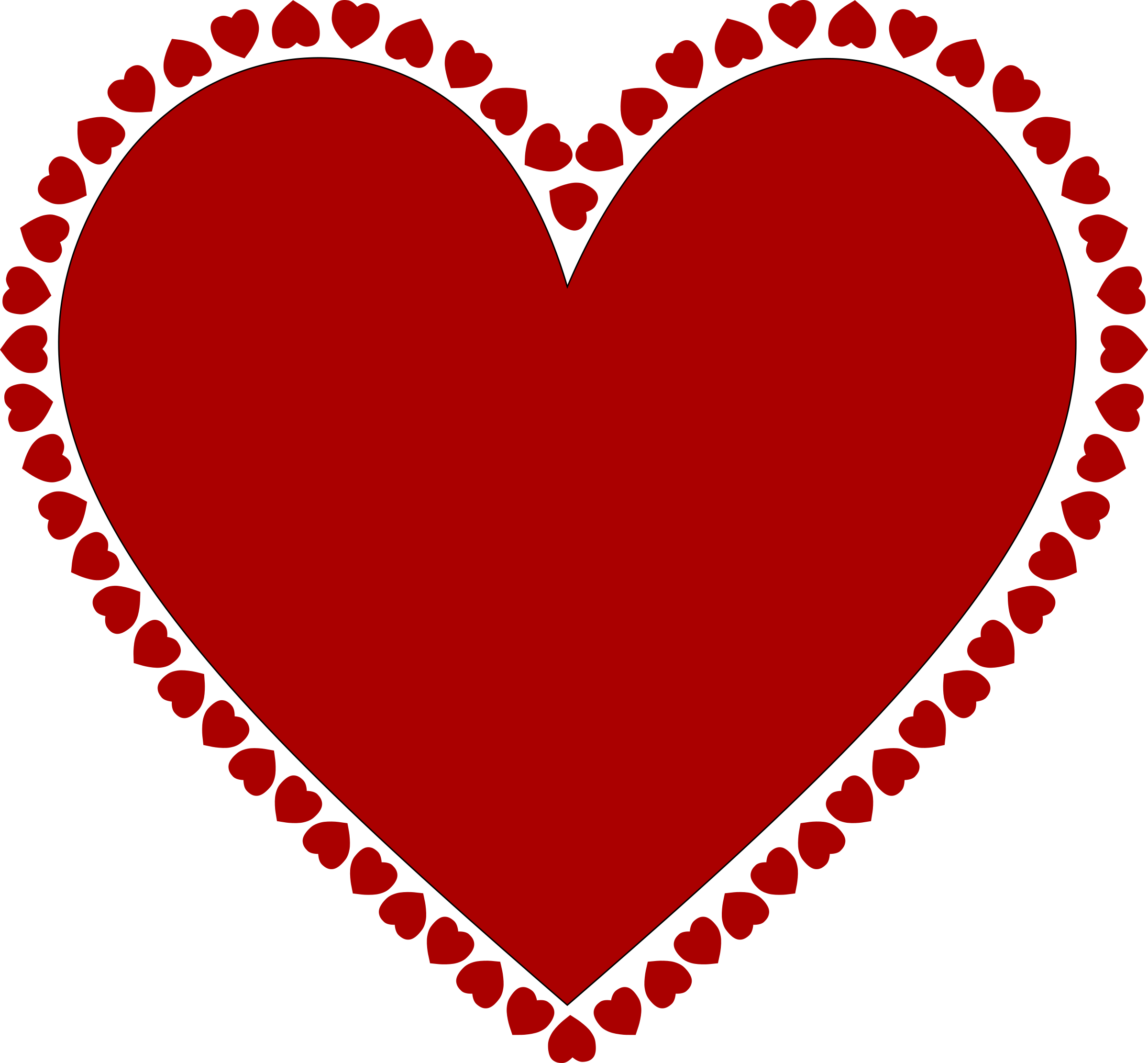 Red Frame Heart - Heart Shape Png Photo Frame (2400x2221), Png Download