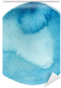 Abstract Watercolor Circle Painted Background Wall - Gallery Direct Liliia Rudchenko's 'blue Watercolor (400x400), Png Download