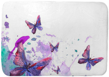 Abstract Watercolor Background With Butterflies Bath - Watercolour Abstract Butterfly Design (400x400), Png Download